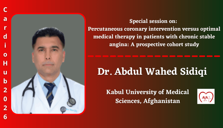 Dr. Abdul Wahed Sidiqi | Speaker | Cardio Hub 2026